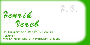 henrik vereb business card